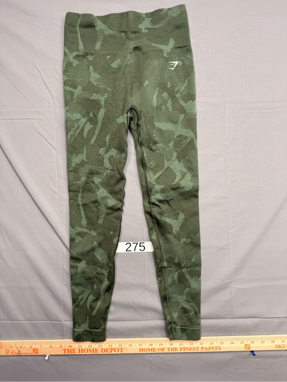 Gymshark Kids Olive Green Camo Leggings